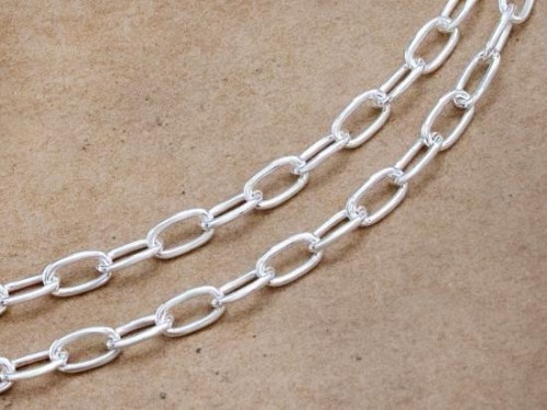 18 inches of 925 Sterling Silver Chain 4x6.5 mm.