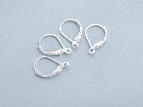 3 pairs of 925 Sterling Silver Lever Back Earring Findings 10x15 mm.