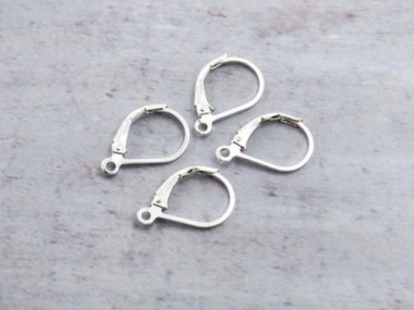 925 Sterling Silver Lever Back Earring Findings 10x15 mm.