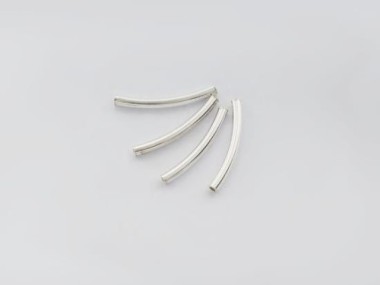 925 Sterling Silver Curve Beads 2x20 mm.