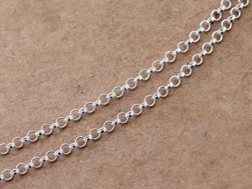 40 inches of 925 Sterling Silver Rolo Chain 1.6 mm. Delicate chain