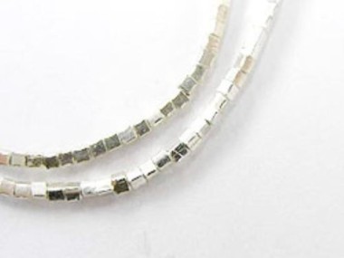 Karen Hill Tribe Silver Tiny Cube Beads 1 mm 13 inches