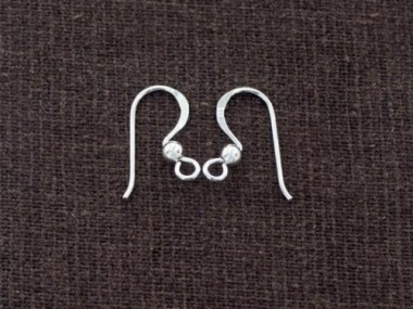 925 Sterling Silver Ear Wires 8x17 mm.,