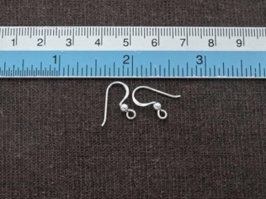 925 Sterling Silver Ear Wires 8x17 mm.,