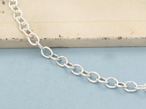 18 inches of 925 Sterling Silver Chain 4x5 mm.