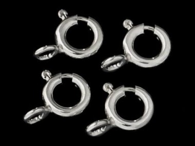 925 Sterling Silver Trigger Ring Clasps 6 mm.