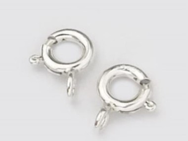 925 Sterling Silver Trigger Ring Clasps 6 mm.