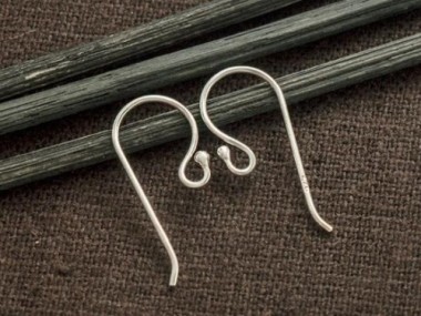 925 Sterling Silver Ear Wires 9x18 mm.