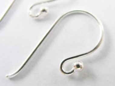 925 Sterling Silver Ear Wires 9x18 mm.