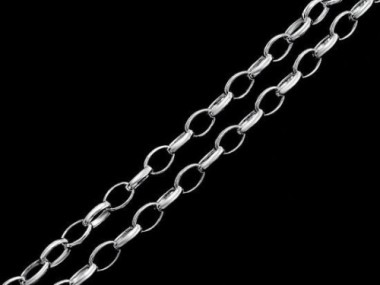 925 Sterling Silver Oval Chain 3x5 mm.