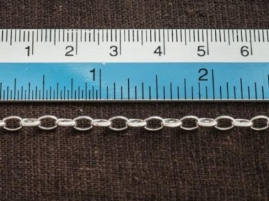 925 Sterling Silver Oval Chain 3x5 mm.