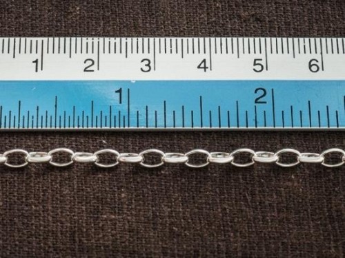 18 inches of 925 Sterling Silver Oval Chain 3x5 mm.