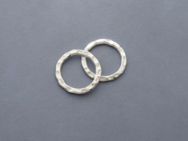 Karen Hill Tribe Silver Hammer Jump Rings 20 mm.