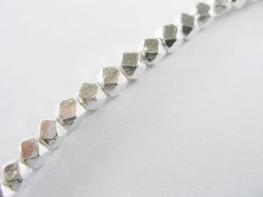 Karen Hill Tribe Silver Faceted Beads 3.5 mm.