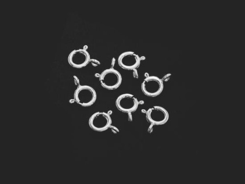 8 of 925 Sterling Silver Spring Ring Clasps 7 mm.