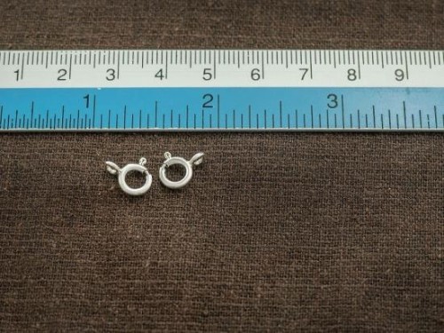 8 of 925 Sterling Silver Spring Ring Clasps 7 mm.