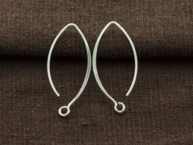 925 Sterling Silver Ear Wires 12x28 mm.