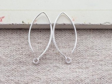 925 Sterling Silver Ear Wires 12x28 mm.