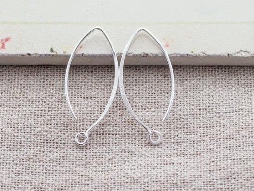 5 pairs of 925 Sterling Silver Ear Wires 12x28 mm.