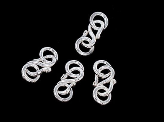 8 of Karen Hill Tribe Silver Clasps 10 mm.