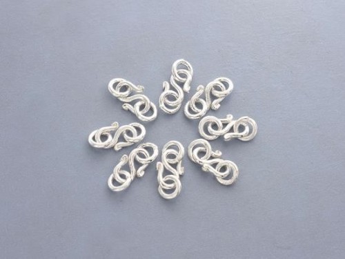 8 of Karen Hill Tribe Silver Clasps 10 mm.