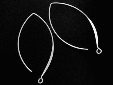 925 Sterling Silver Ear Wires 22x39 mm.