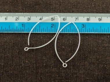 925 Sterling Silver Ear Wires 22x39 mm.