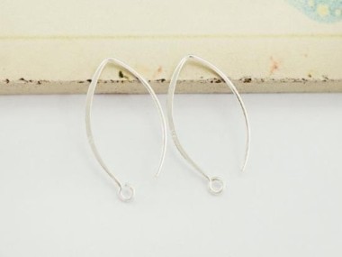 925 Sterling Silver Ear Wires 10x23 mm.