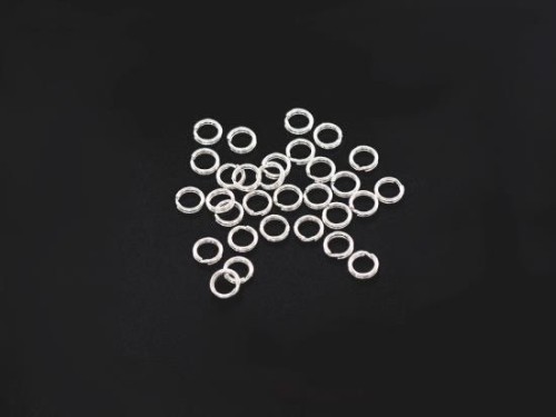 30 of 925 Sterling Silver Split Rings 4.5 mm.