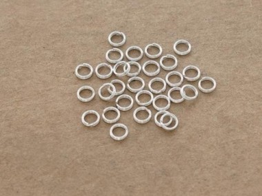 925 Sterling Silver Split Rings 4.5 mm.