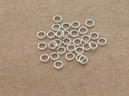 30 of 925 Sterling Silver Split Rings 4.5 mm.