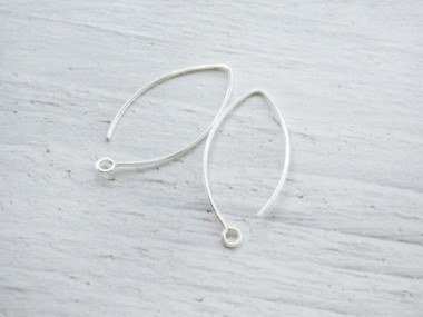 925 Sterling Silver Ear Wires 12x28 mm.