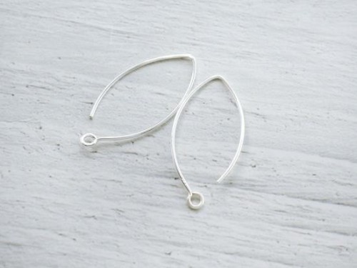 5 pairs of 925 Sterling Silver Ear Wires 12x28 mm.