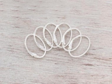 925 Sterling Silver Oval Leverback Ear Wires 12x17 mm.