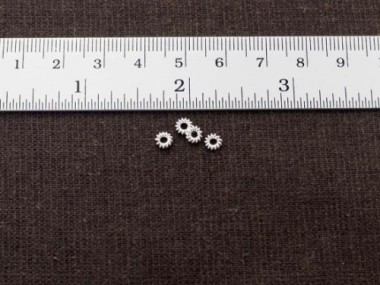 925 Sterling Silver Spiral Spacer Beads 4.3 mm.