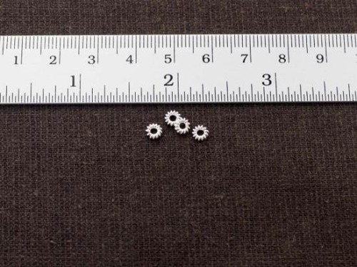 30 of 925 Sterling Silver Spiral Spacer Beads 4.3 mm.