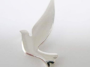 925 Sterling Silver Bird Pendant 14x21 mm.