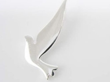 925 Sterling Silver Bird Pendant 14x21 mm.