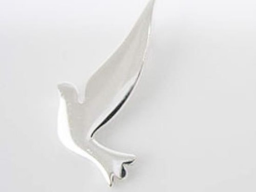 1 of 925 Sterling Silver Bird Pendant 14x21 mm.