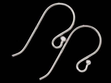 925 Sterling Silver Ear Wires 10x23 mm.