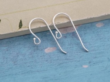 925 Sterling Silver Ear Wires 10x23 mm.