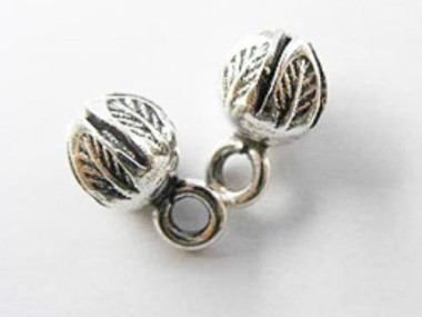 Karen Hill Tribe Silver Lotus Charms 6.5x7 mm.