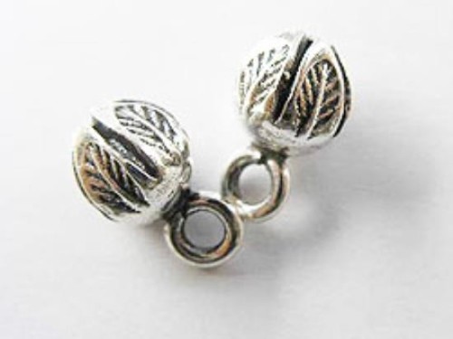 4 of Karen Hill Tribe Silver Lotus Charms 6.5x7 mm.