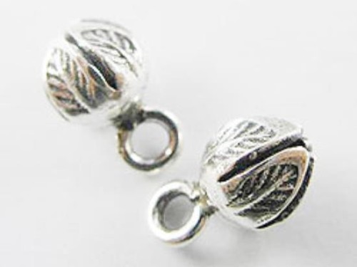 4 of Karen Hill Tribe Silver Lotus Charms 6.5x7 mm.