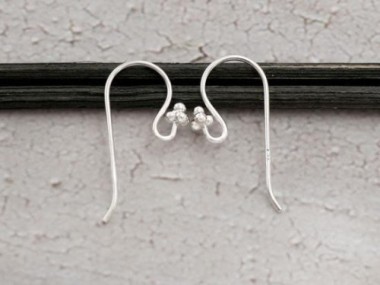 925 Sterling Silver Ear Wires 8x20 mm.