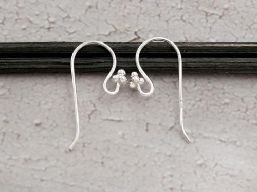 6 pairs of 925 Sterling Silver Ear Wires 8x20 mm.