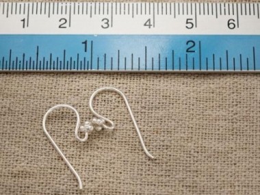 925 Sterling Silver Ear Wires 8x20 mm.