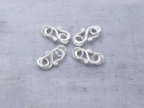 4 of Karen Hill Tribe Silver Clasps 14 mm.