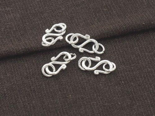 4 of Karen Hill Tribe Silver Clasps 14 mm.