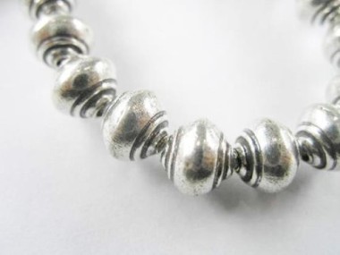 Karen Hill Tribe Silver Shell Beads 8 x 9 mm.